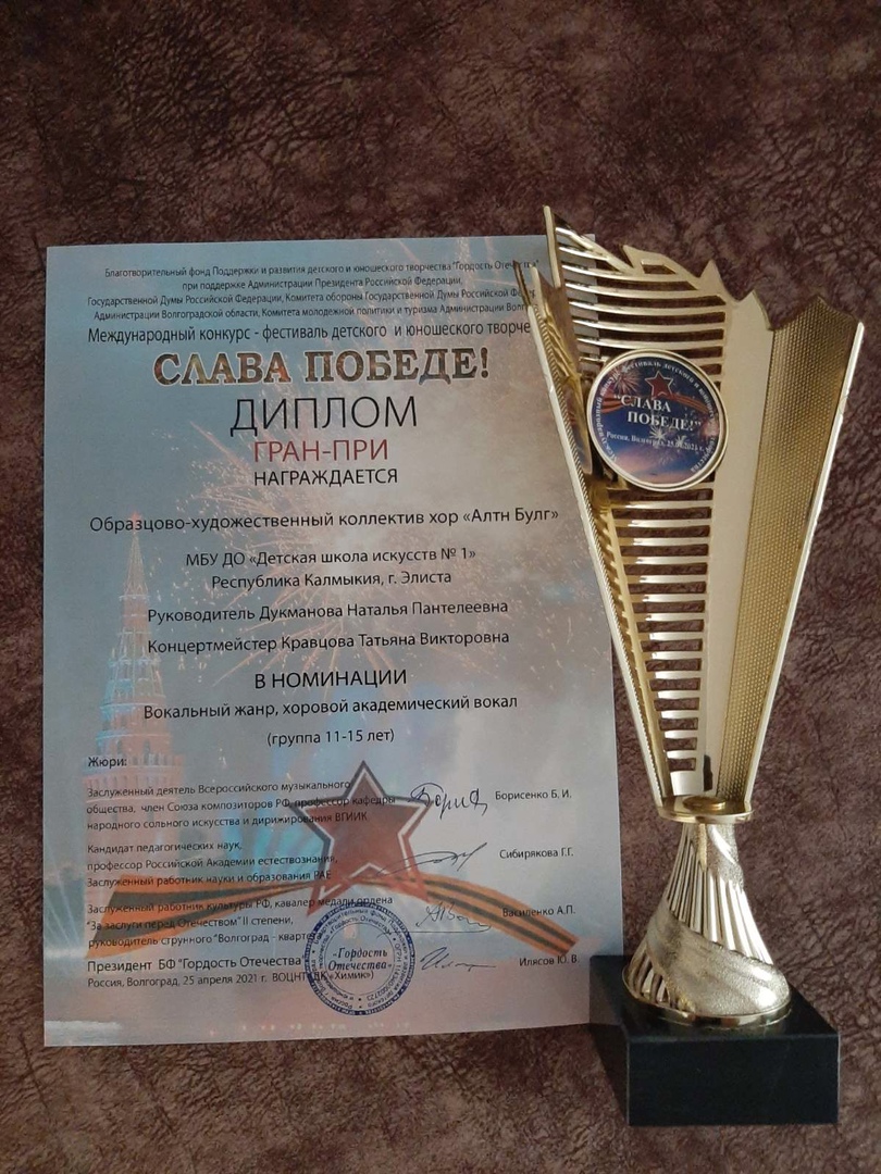 Поздравляем победителей Международного конкурса "Слава Победе" (г.Волгоград)! 